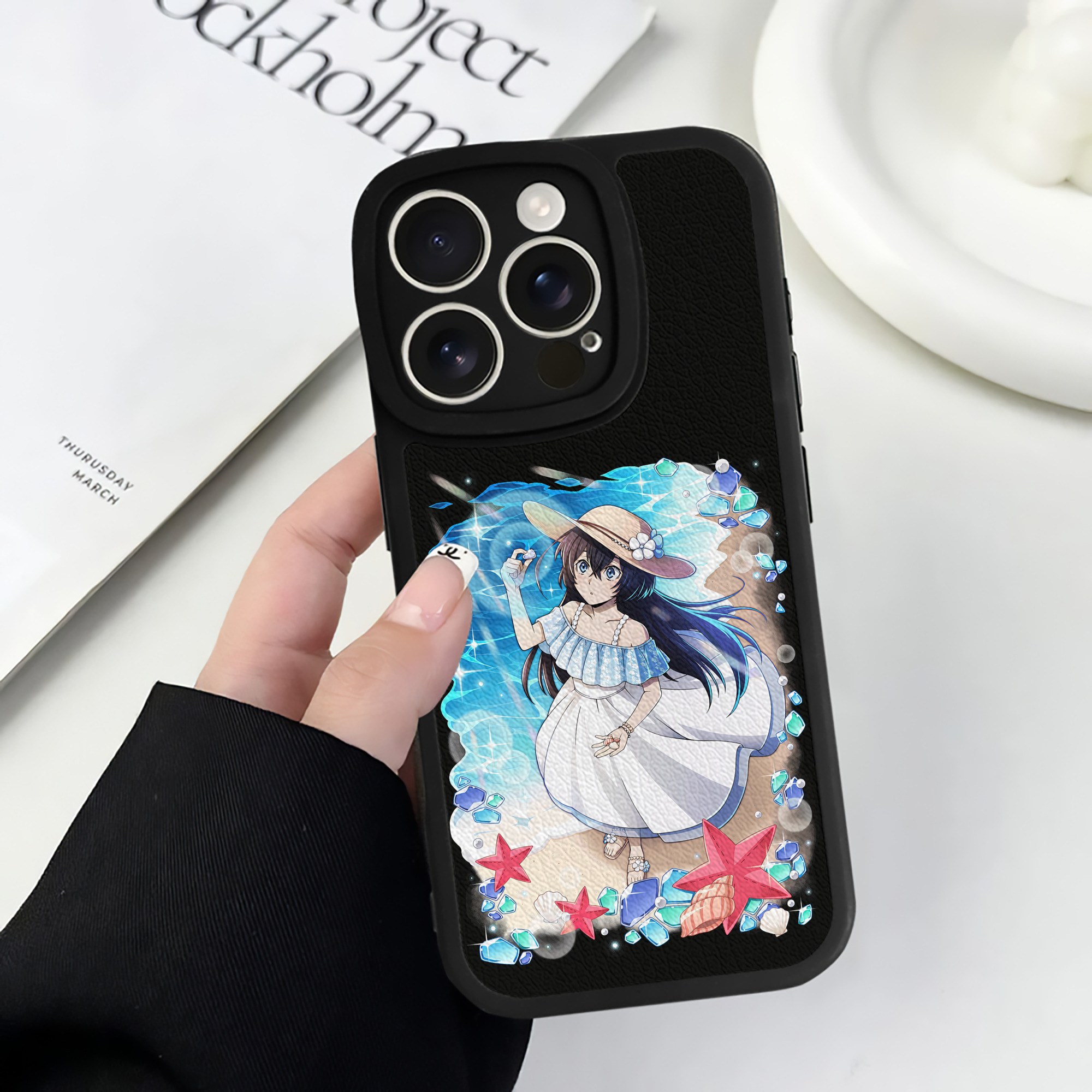 （画像用） 文豪ストレイドッグス Bungo Stray Dogs 【iPhone 16シリーズ対応】シリコンスマホケース（レザー調） 材質：シリコン